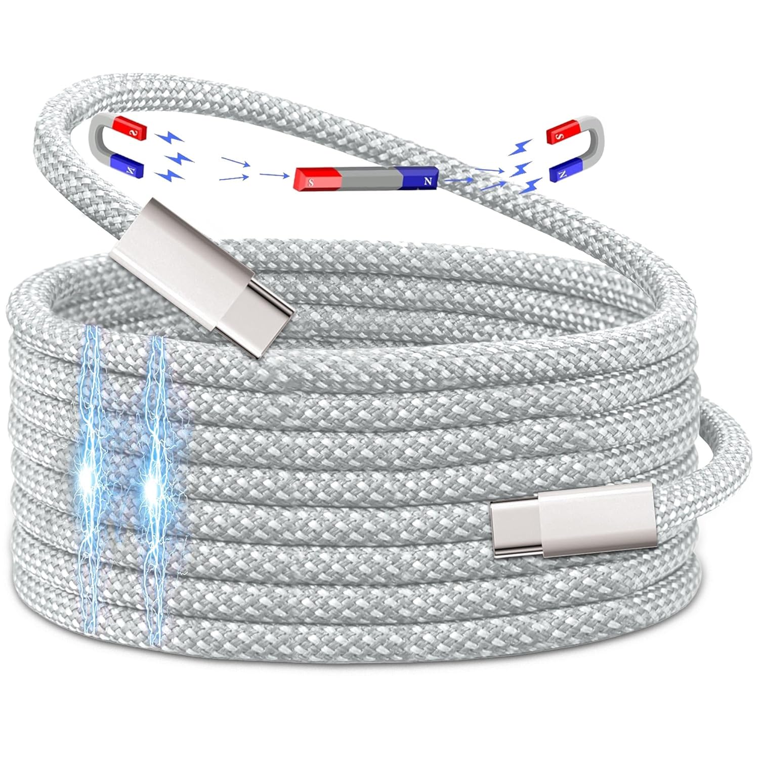 Magnetic USB C to USB C Fast Charging Cable 3.3ft/1m